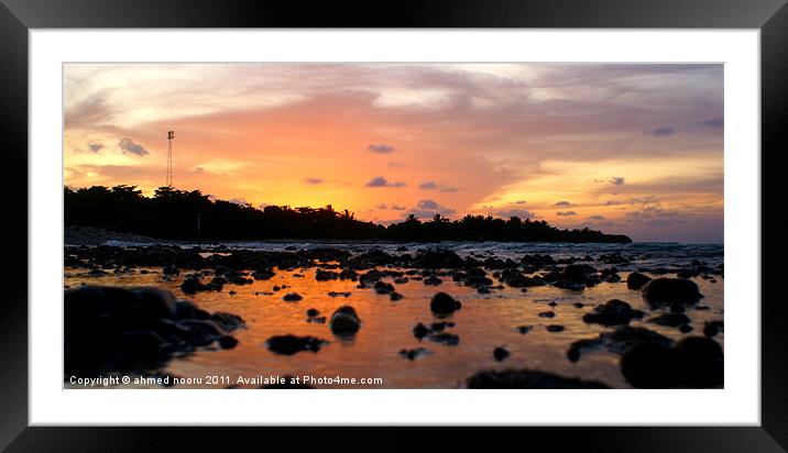 Sunset Framed Mounted Print by David Maldives