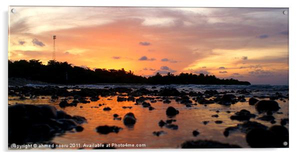 Sunset Acrylic by David Maldives