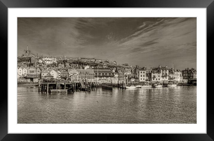 Whitby Harbour Framed Mounted Print by Alan Matkin