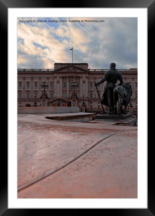 Buckingham Palace as seen from Victoria Monument  Framed Mounted Print by Duncan Savidge