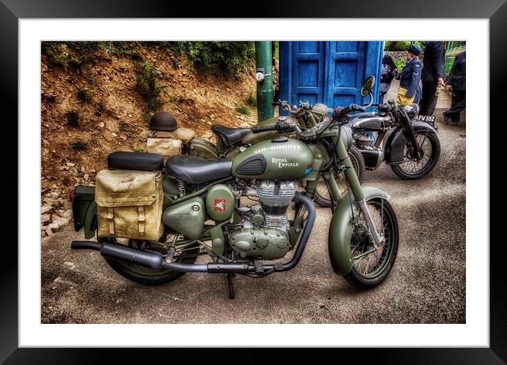 Royal Enfield Motorcycle   Framed Mounted Print by Alan Matkin