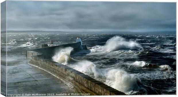 Storm at Burghead Canvas Print by Tom McPherson