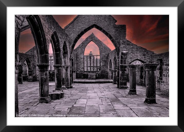 Church Ruins at Heptonstall Framed Mounted Print by Colin Green