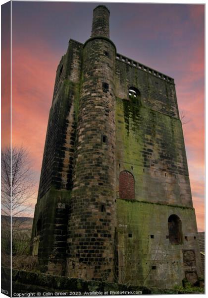 Lumbutts Mill Water Tower Remains Canvas Print by Colin Green