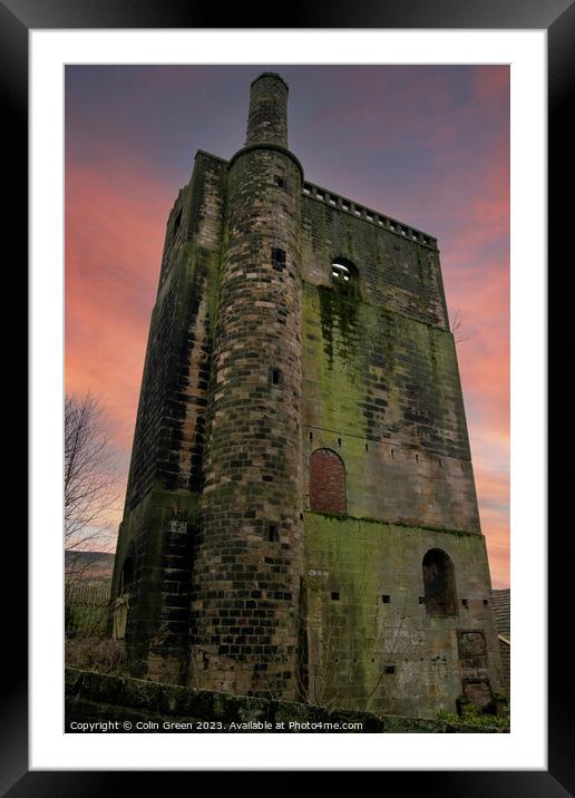 Lumbutts Mill Water Tower Remains Framed Mounted Print by Colin Green