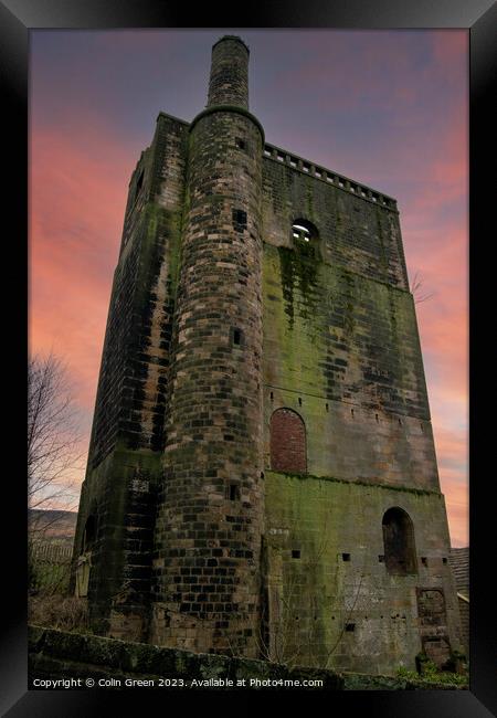 Lumbutts Mill Water Tower Remains Framed Print by Colin Green