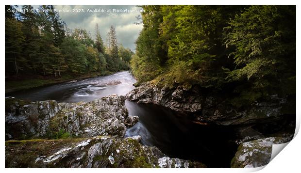 River Findhorn at Randolph's Leap Print by Tom McPherson