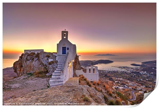 The sunrise from Agios Konstantinos and Agios Ioannis the Theolo Print by Constantinos Iliopoulos