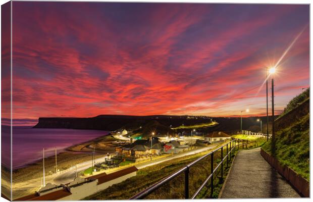 Sunrise at Saltburn by the Sea Canvas Print by Kevin Winter