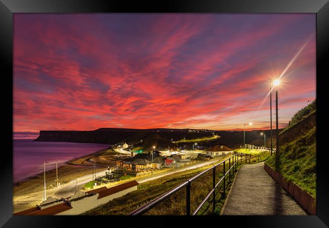 Sunrise at Saltburn by the Sea Framed Print by Kevin Winter
