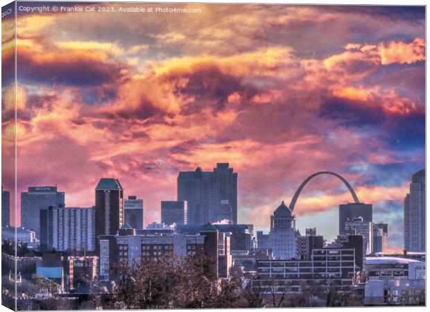 St. Louis at Sunrise Canvas Print by Frankie Cat