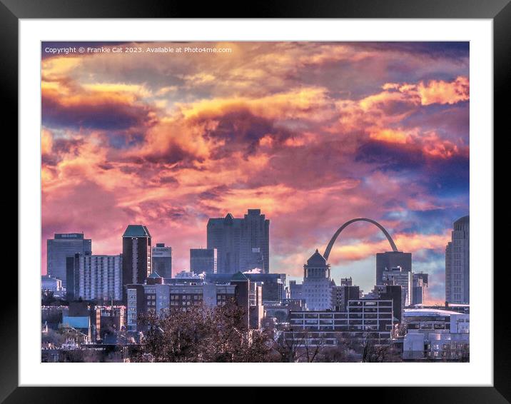 St. Louis at Sunrise Framed Mounted Print by Frankie Cat