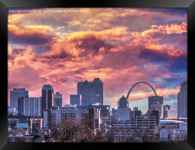 St. Louis at Sunrise Framed Print by Frankie Cat