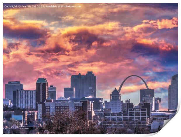 St. Louis at Sunrise Print by Frankie Cat