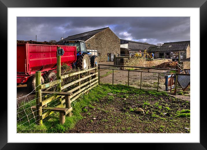 Lancashire Farmyard Framed Mounted Print by Jason Connolly