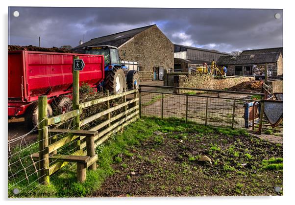 Lancashire Farmyard Acrylic by Jason Connolly