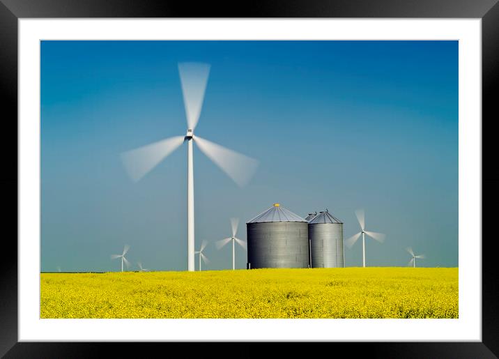 wind turbines Framed Mounted Print by Dave Reede