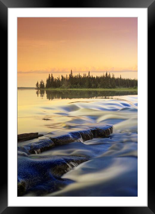 along the Grass River Framed Mounted Print by Dave Reede