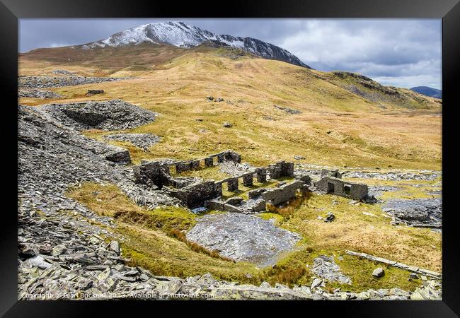 Welsh Slate Quarry Blaenau Ffestiniog Wales Framed Print by Pearl Bucknall