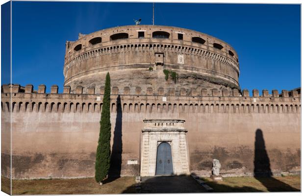 Castle of the Holy Angel in Rome Canvas Print by Artur Bogacki