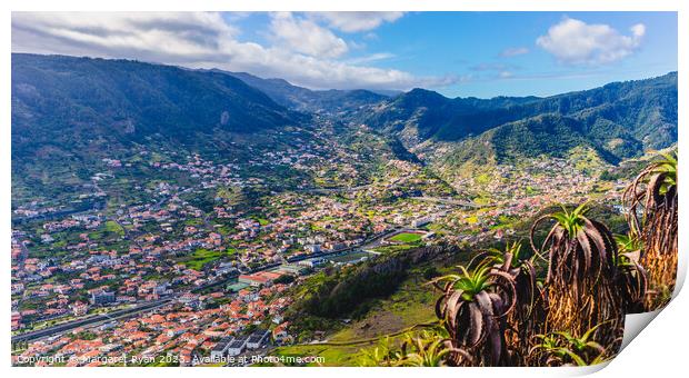 Machico Valley Madeira Print by Margaret Ryan