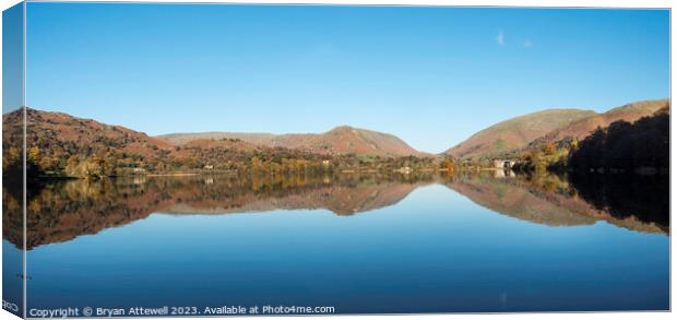 Grasmere Panorama Autumn Canvas Print by Bryan Attewell