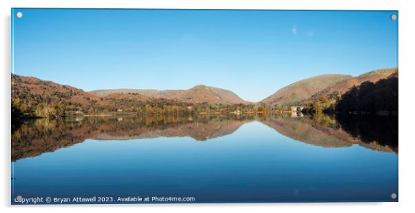Grasmere Panorama Autumn Acrylic by Bryan Attewell