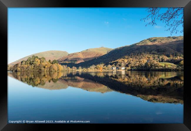Autumn Grasmere reflection Framed Print by Bryan Attewell