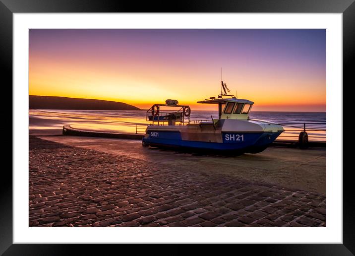 Filey Boat Ramp Sunrise Framed Mounted Print by Tim Hill