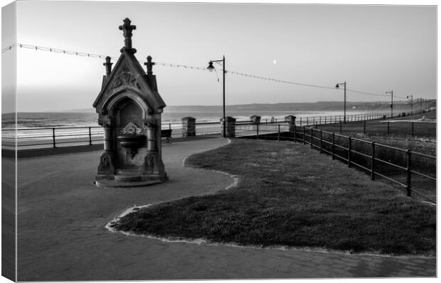  Filey Seafront Black and White Canvas Print by Tim Hill