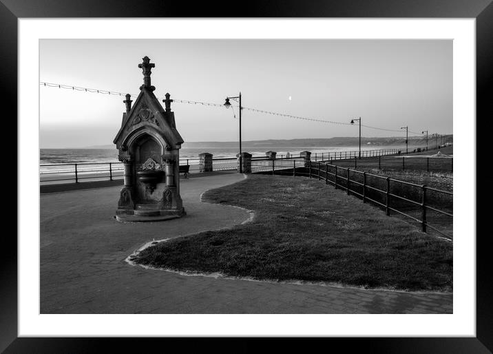  Filey Seafront Black and White Framed Mounted Print by Tim Hill