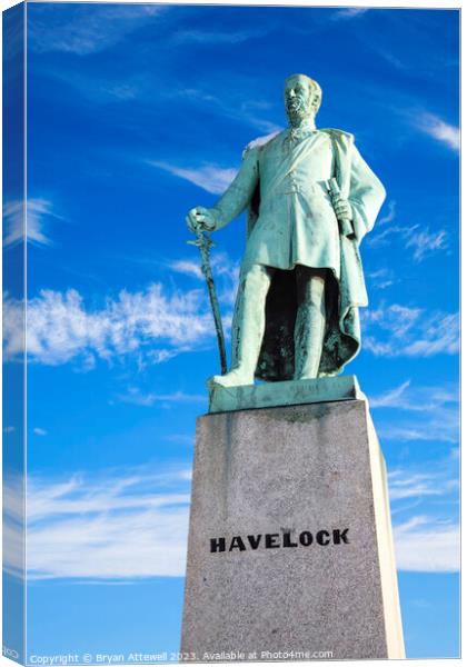 Statue of Sir Henry Havelock Canvas Print by Bryan Attewell