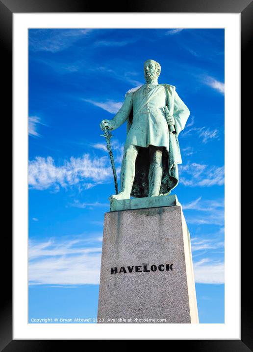 Statue of Sir Henry Havelock Framed Mounted Print by Bryan Attewell