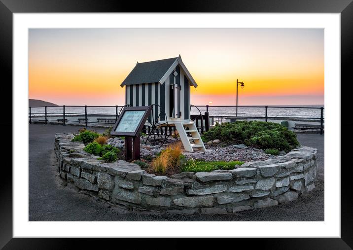 Filey Seafront Bathing Machine Framed Mounted Print by Tim Hill