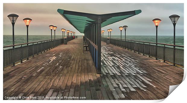 Boscombe Pier Illuminations Print by Chris Frost