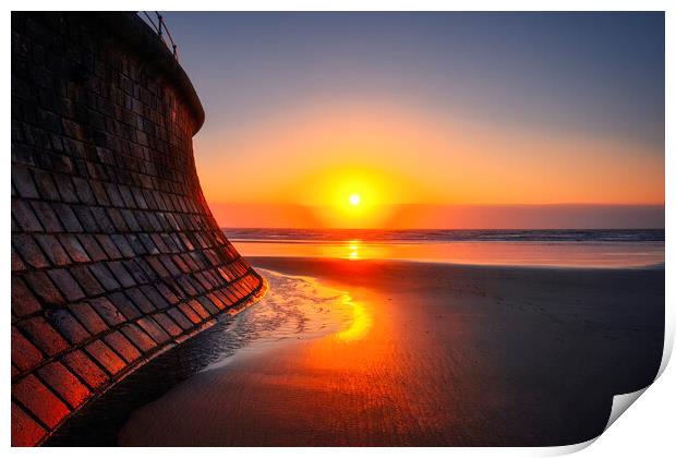  Filey Beach Sunrise Print by Tim Hill