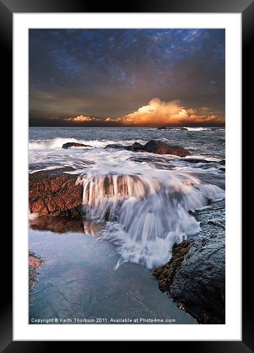 Dunbar Evening Sea Waves Framed Mounted Print by Keith Thorburn EFIAP/b
