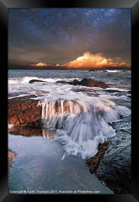 Dunbar Evening Sea Waves Framed Print by Keith Thorburn EFIAP/b