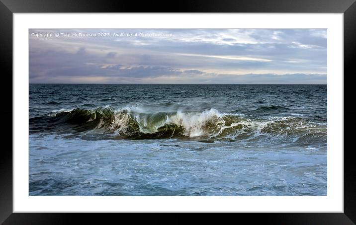Minimanist seascape of Moray Firth Framed Mounted Print by Tom McPherson