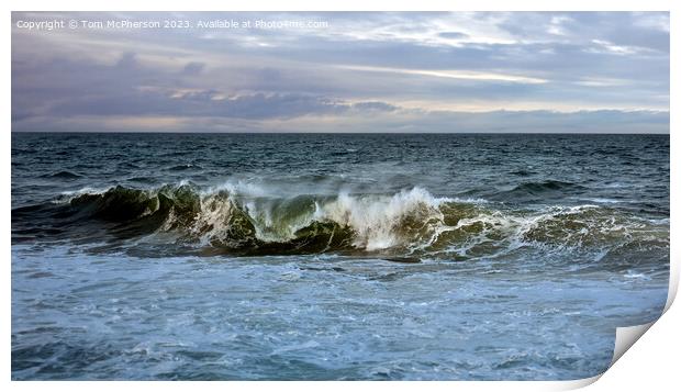 Minimanist seascape of Moray Firth Print by Tom McPherson