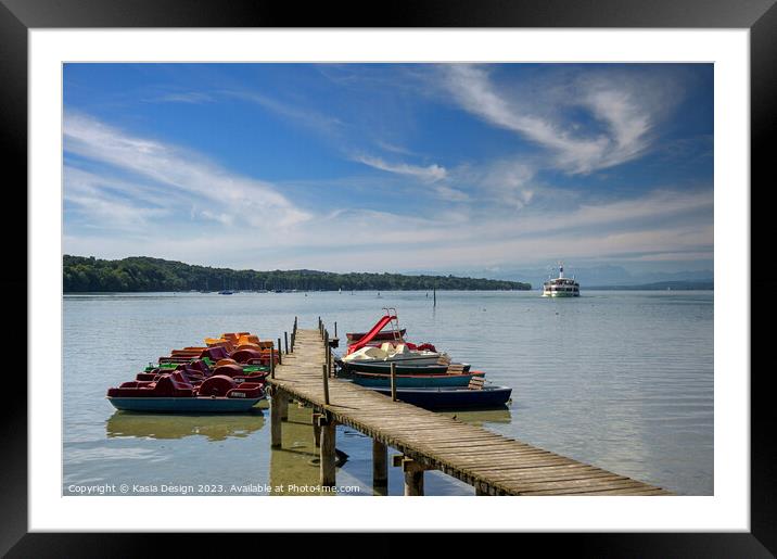 Day out on Lake Ammer Framed Mounted Print by Kasia Design