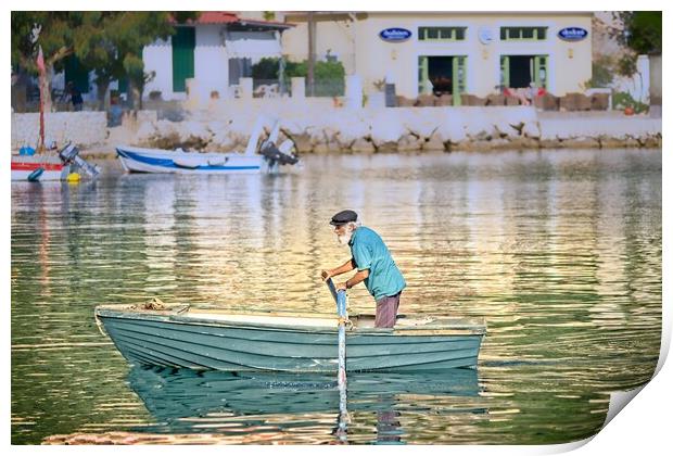 Rowing home for Breakfast Print by Alan Matkin