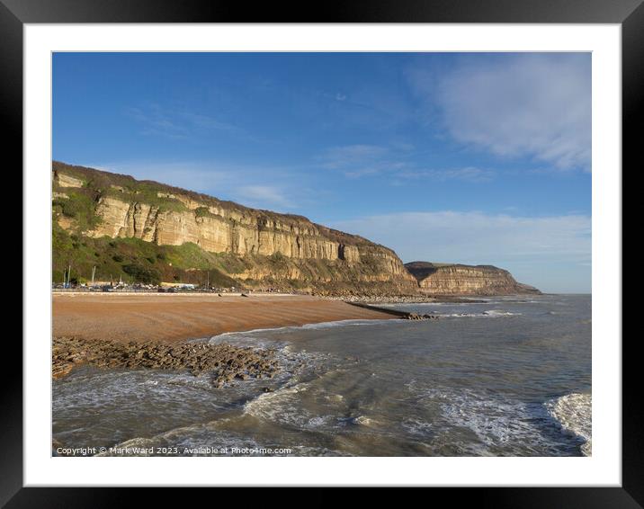 The cliffs of Hastings in East Sussex. Framed Mounted Print by Mark Ward