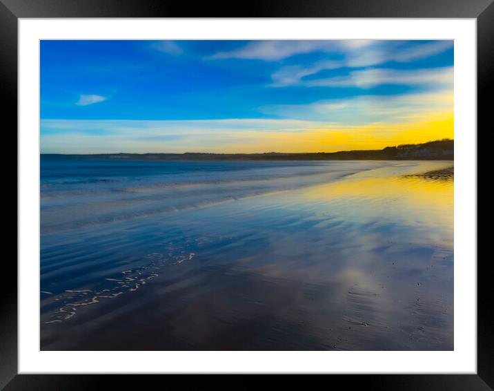 Filey Beach Framed Mounted Print by Ian Donaldson