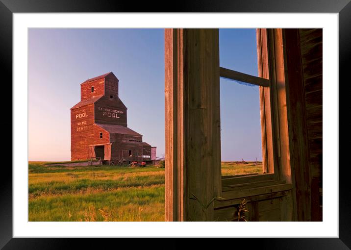 elevator, abandoned town of Bents Framed Mounted Print by Dave Reede