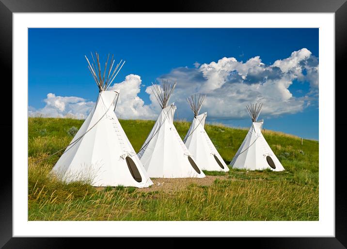 Tipis Framed Mounted Print by Dave Reede