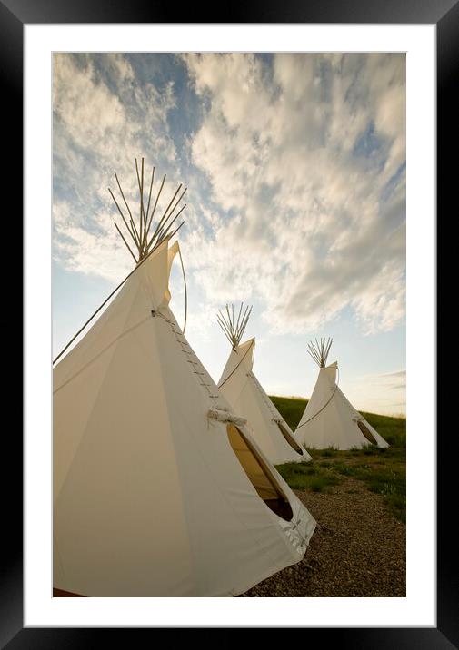 Tipis Framed Mounted Print by Dave Reede
