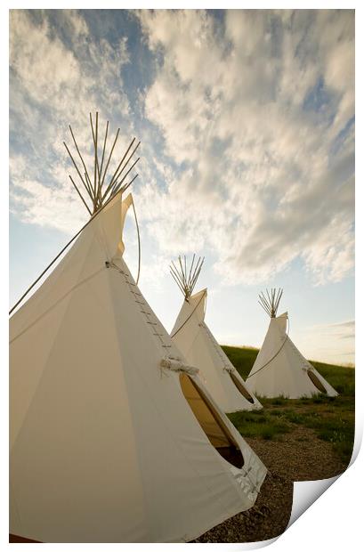 Tipis Print by Dave Reede
