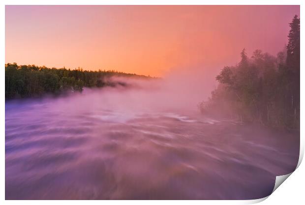 Otter Rapids along the Churchill River Print by Dave Reede