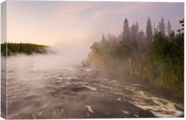 Otter Rapids along the Churchill River Canvas Print by Dave Reede